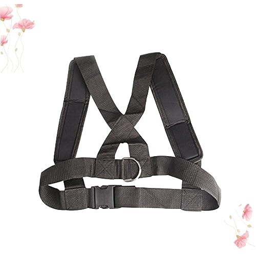 Mikikit Adjustable Resistance Training Harness with Heavy Duty Hooks for Sled and Tire Workouts Durable Fitness Tool for Speed and Endurance Training Black