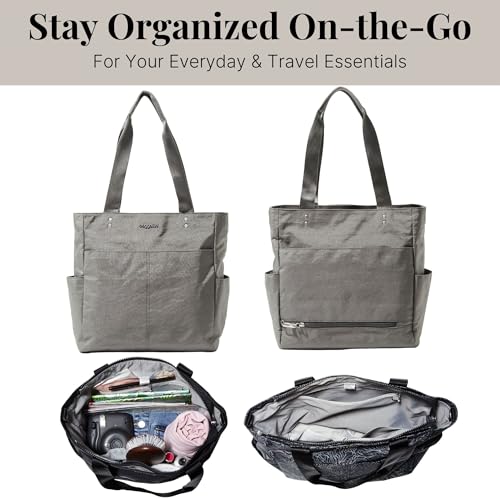 Baggallini Carryall North/South Tote - color: Sterling Shimmer