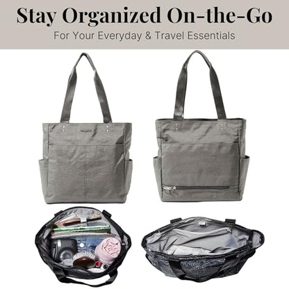 Baggallini Carryall North/South Tote - color: Sterling Shimmer