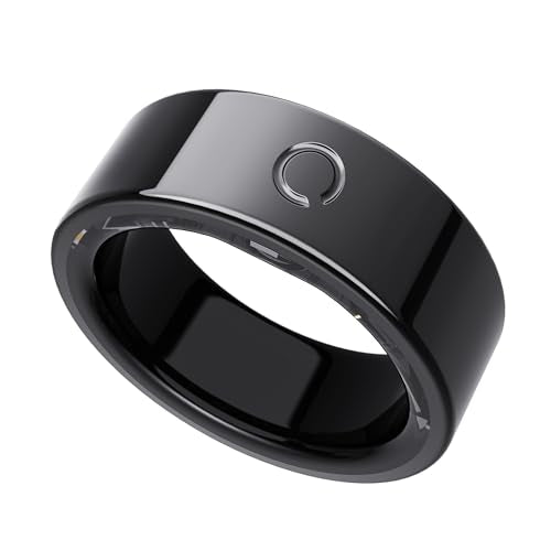 opove O Ring Smart Ring for Women Man, No Subscription, Comfortable Wearing - color: Black, size: 12