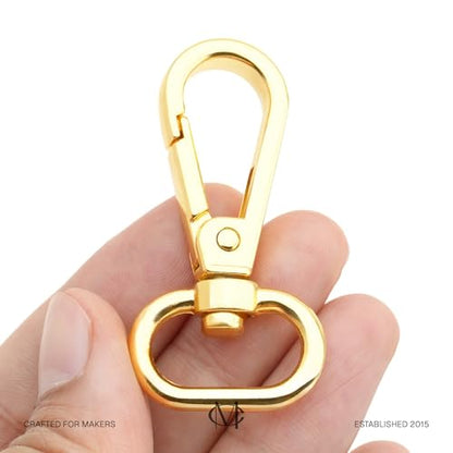 CRAFTMEMORE Snap Hook Swivel Push Gate Lobster Clasps Fashion Clips Purse Making FS10 Pack of 10 (Gold, 3/4 Inch) - color: Gold, size: 3/4 Inch