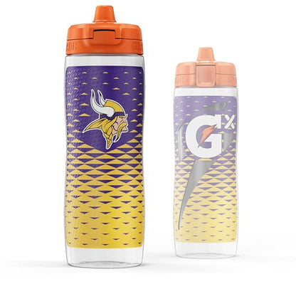 Gatorade Gx NFL Non-Slip Squeeze Bottles, 30 fl oz, Gx Hydration System - color: Minnesota Vikings