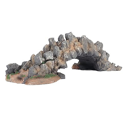 plplaaoo Aquarium Arch Bridge Resin Craft Safe Simulation Fish Tank Ornament for Landscaping Aquariums Fish Tanks Fountains 21x9x7.3cm