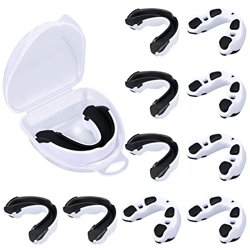 Sport Mouth Guards Gum Teeth Armor Game Guard for Boxing Basketball Football Hockey Karate Basketball Rugby Match - color: Black With White