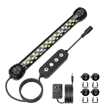SEAOURA Submersible Led Aquarium Light for Fish Tank, 7 in Fish Tank Light | IP68 Waterproof Aquarium Plant Light with Timer, Auto On/Off, 3 Light Modes-Full Spectrum, Daylight, Moonlight, 10 Dimmer, 5W - size: 7 inch for 7.8-17inch tank