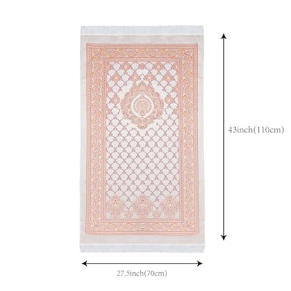 Muslim Prayer Rug - Lightweight Islam Sajjadah for Men Women Kids - Soft Islamic Carpet Mat for Ramadan Eid, Red - color: Red