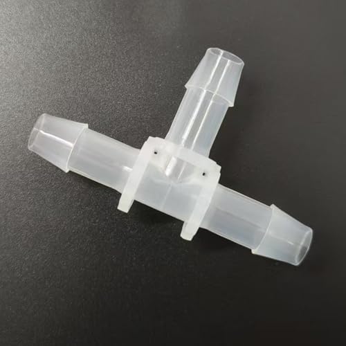 3 Way Tee Connector Equal Barbed T-Fitting 3 Way Hose Barb Adapter for Laboratory Biochemical Analytical Instruments Food Machinery Aquarium Equipment 100pc/pk (9.6mm 3/8'' Cir) - size: 9.6mm 3/8'' Cir