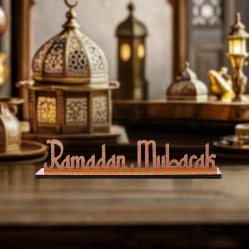 Ramadan Centerpieces Decorations,Eid Mubarak Table Decor,Happy Ramadan Kareem Signs,Detachable Tabletop Party Supplies