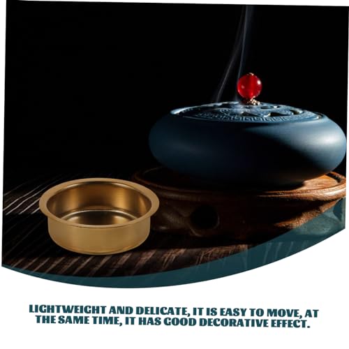 6Pcs Incense Burner Replacement Plates 2.36 Inch Small Round Censer Dish for Arabic Aromatherapy Holder Accessories with Hole-Free Design