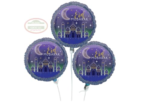 8 Pack Eid Balloons – Moon & Star Mylar Foil Balloons, Helium-Ready, Islamic Wall Decoration, Ramadan Gift, Eid Mubarak Party Decor (E 8 Pcs) - style: E 8 Pcs