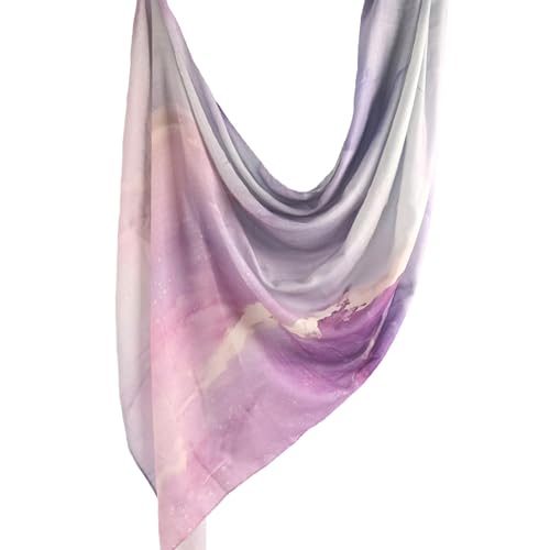 Hijab Scarf for Women Fashion Printed Modal Hijab Head Wrap Scarves Lightweight Long Scarf Shawls - color: Watercolor K
