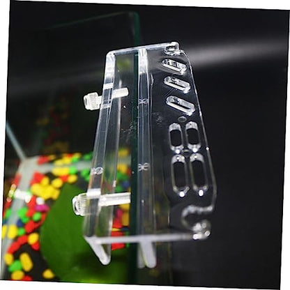 DOITOOL Acrylic Aquarium Tool Holder Multiple Storage for Plant Maintenance Wall-Mounted Organizer for Fish Tank Cleaning Tools and Accessories