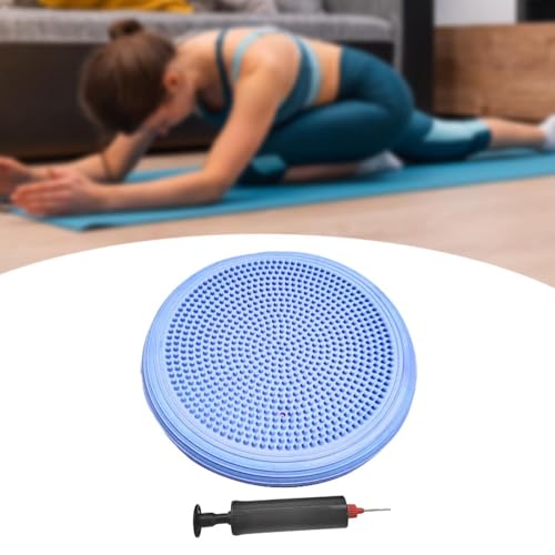 Balance Mat Yoga Mat Wobble Cushion Wiggle Seat Balance Disc Flat Pad Stability for Gymnastics Gym Fitness Yoga Kids 13.39 Inch - color: Blue