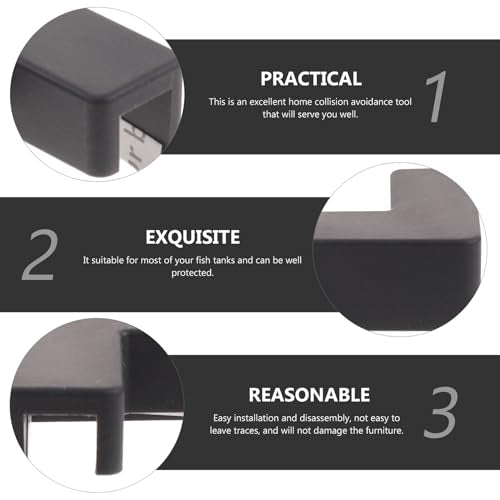 Vaguelly Silicone Corner Protectors 6pcs Tank Corner Protection Cover Anti-Collision Guard for Fish Tank and Aquarium Edges Safety Bumpers for Home Furniture