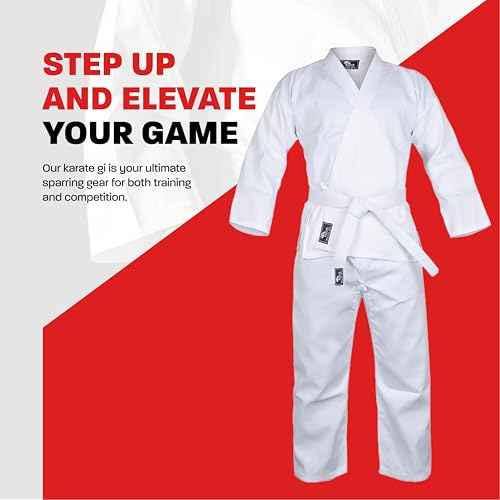 Hawk Sports Karate Uniform for Kids & Adults Lightweight Student Karate Gi Martial Arts Uniform with Belt - size: 1 (4'6'' / 90lbs)