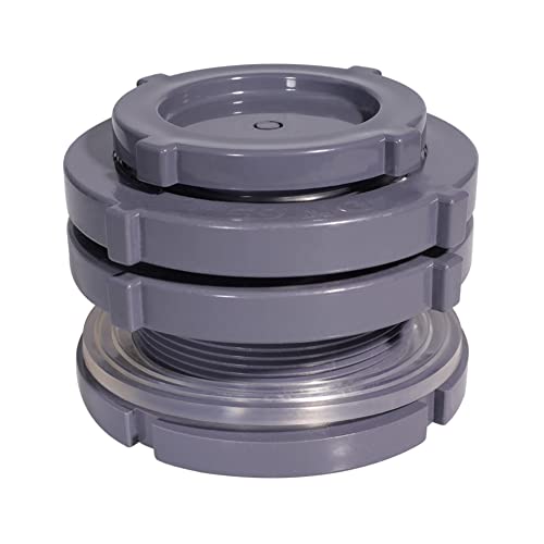 Ququyi 3 Inch PVC Bulkhead Water Tank Connector Adapter Fitting with Plugs Thru-Bulk Pipe Fitting for Rain Barrels, Aquariums, Ponds(Set of 1) - size: 3"-1pcs
