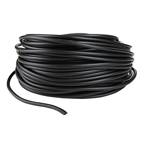 Aquarium 100 Feet Standard 3/16" Black Flexible Airline Tubing | Black Plastic Connectors, For Fish Tank, Terrariums, Hydroponics - size: 100 Feet with connectors