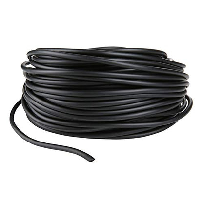 Aquarium 100 Feet Standard 3/16" Black Flexible Airline Tubing | Black Plastic Connectors, For Fish Tank, Terrariums, Hydroponics - size: 100 Feet with connectors