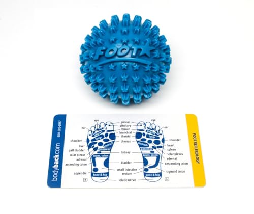 Body Back Foot Star® Massager Ball and Plantar Fasciitis Roller - Soothe Foot Stress, Discomfort, Aches, & Tightness (2-Inch, Blue) - style: Single