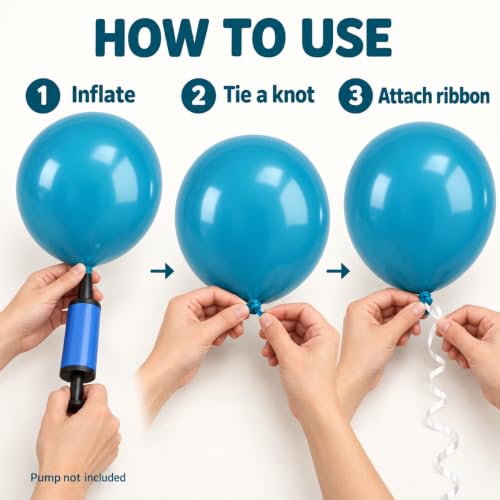 Colorful Balloons, 12 Inch Rainbow Multicolor Balloon for Birthday Party - color: Tropical Summer