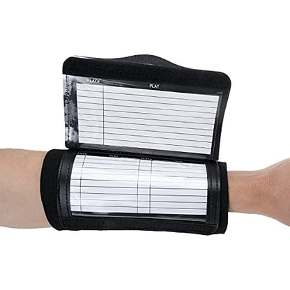 Yaegoo 10 Pack Wrist Coach Football Playbook Wristbands - Adult Size - Pro Football Armband Playbook for Flag Football and Tackle Football