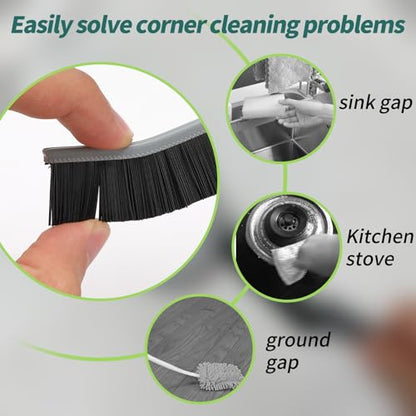 9 Pcs Crevice Cleaning Brush, Bathroom Gap Brush, Hand-held Groove Gap Cleaning Tools, Multifunctional Crevice Gap Small Cleaning Brush Tool, Shutter Door Window Track Kitchen Cleaning Brushes Kit