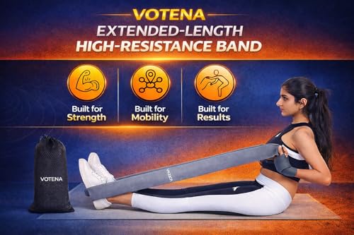 76 Inch Extended Length Resistance Bands - Heavy Duty Elastic Fabric & Natural Rubber Long Workout Loop for Pull Up Assist, Vertical Jump Training, Mobility & Full Body Fitness - color: Gray