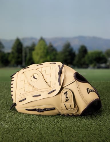 Franklin Sports Field Master Baseball + Softball Glove - Field Master Adult + Youth Baseball + Softball Mitt - Men's + Women's Gloves - color: Camel, style: 14" - Basket Web