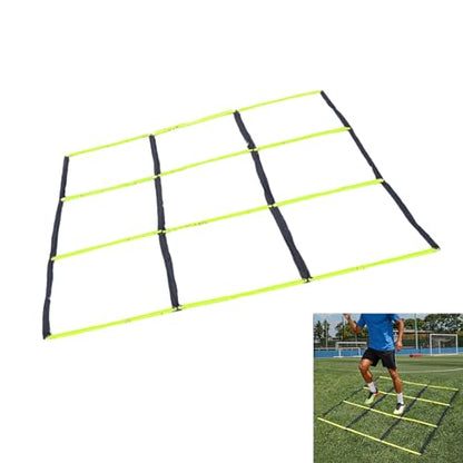 Multifunctional 9 Grids Agility Ladder for Sports Training Fitness and Footworks Drill Agility Train Ladder Enduring - color: Green