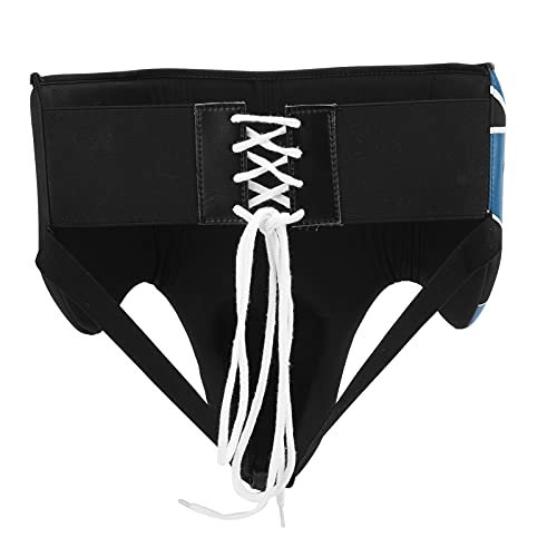 Groin Protector for Boxing, Muay Thai, Kickboxing and MMA Sparring, Taekwondo Fighting Abdominal Protector for Men - size: blue