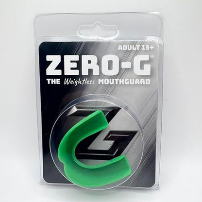 Zero-G Sports Mouthguard Green 1-Pack - Adult Size - Boil & Bite - Basketball, Football, Soccer, Baseball, Hockey, Lacrosse - color: Green