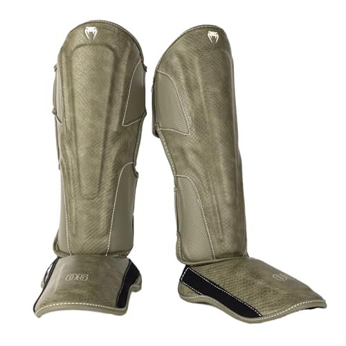 Venum Impact Evo Scales Shin Guards - color: Army Green
