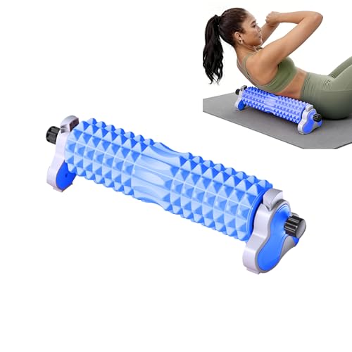 Foam Roller with Detachable Stand, 18” Deep Tissue Massage Roller | 3-Level Height Adjustable Support, Beginner-Friendly Design for Home Workout & Muscle Recovery - Blue - color: Blue