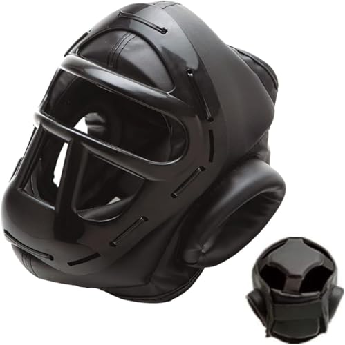 PFG Vital Caged Headgear for Boxing MMA Muay Thai Karate Training Kids Adults - color: Black, size: Medium