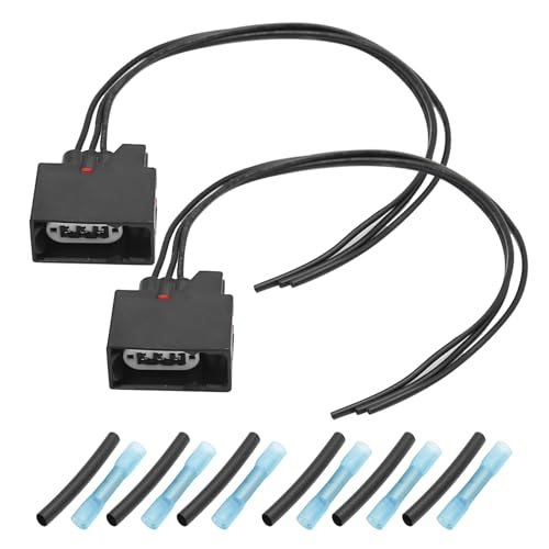 2Pcs 68065016AB Front Turn Signal Light Connector Plug Harness with Tube Replacement for Jeep Wrangler JK 2007-2018