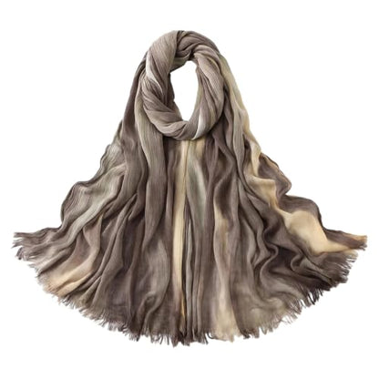 Women Crinkle Cotton Modal Hijab Scarf Tie Dye Long Shawl Wrap Headscarf - color: 5