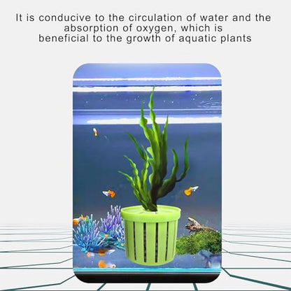 16lots Plant Container Aquariums Planting Basket for Homes and Public Aquariums Water Plant Fixing Basket - color: Black
