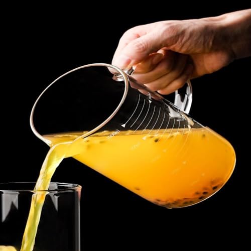 Glass Measuring Cup with V-Shaped Spout, High Borosilicate Glass, Capacity, Easy-Read Scale 250ml - color: Clear