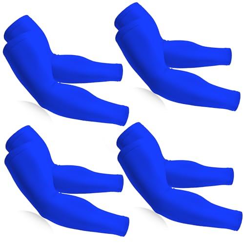 BHYTAKI Cooling Compression Arm Sleeves for Men Women,UPF50 UV Sun Protection Sleeves for Work Sport Tattoo Cover Up - color: 4 Treasure Blue