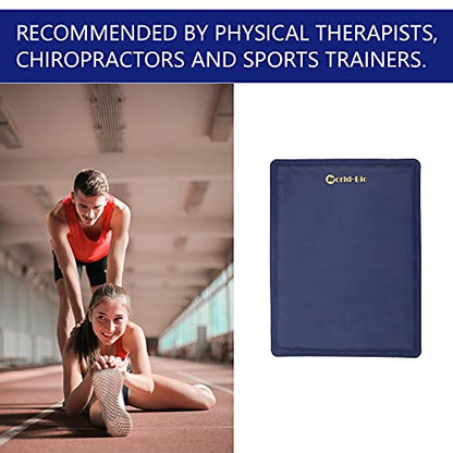 Large Gel Ice Pack 2 pack for Injuries Reusable, Flexible Hot Cold Therapy Pad for Hip, Back, Knee, Leg, Soothing Pain from Bruises & Sprains, Muscle Aches, Relief for Surgery, Back Pain 11.5" x 15.4" - size: 2cps 12*16"