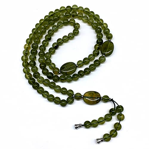 -8MM -99 BEADS NECKLACE DHIKR TASBIH COLLECTION- Imitation Acrylic MUSLIM Beads-Tesbih-Tasbih-Tasbeeh-Misbaha-Masbaha-Subha-Sebha (Green Olive-2) - color: Green Olive-2