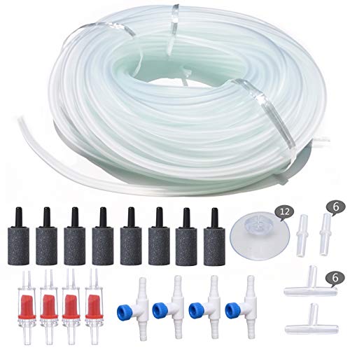 Standard 3/16" Flexible Airline Tubing with Connectors for Aquariums | Terrariums and Hydroponics (50Feet+40Connectors) - size: 50Feet+40Connectors