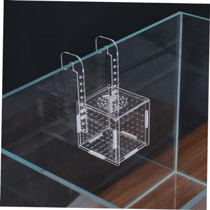 VANZACK Acrylic Fish Tank Isolation Box Breeding Acclimation Box for Fish Tank Separator Betta Guppy Incubator Floating Cover