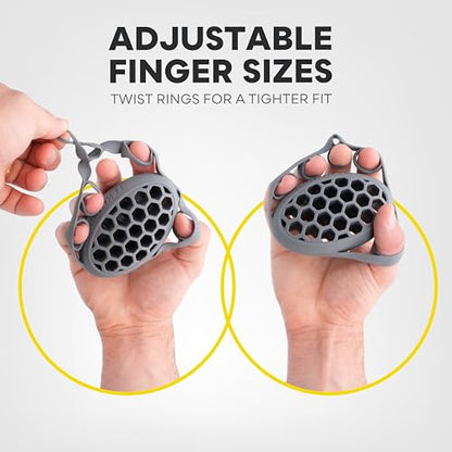 LIONTEK TEKGRIP Hand Grip Strengthener & Finger Exerciser, Dual-Action Grip and Extension Trainer with 3 Progressive Resistance Levels
