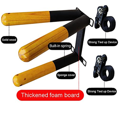 Portable Wing Chun Dummy for Tree or Soft Object, Portable Wooden Dummy Wing Chun Parts Tied Tree Spring Stump Parts Chinese Kong Fu Training Wall Mounted for Sandbag/Tree (3 Arms, 1 Leg)