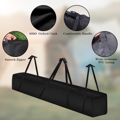 Large Tent Storage Bag Tent Pole Bag - 83''L x 12''W Heavy-Duty 600D Oxford Canopy Pole Bag with Reinforced Handles and Dual Zipper, Suitable for Various Party Tent Canopy Models