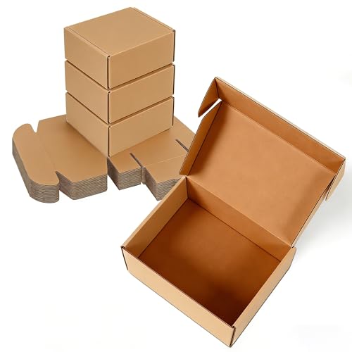 11x8x4 inches Brown Shipping Boxes 20 Pack，Corrugated Cardboard Gift Boxes，Mailing Boxes for Small Business Packing and Storage - color: Brown, size: 11x8x4 inch (Pack of 20)