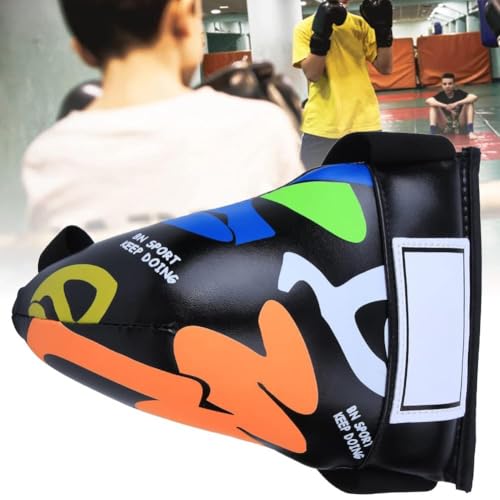 HERCHR Children Groin Guard, Boxing Kickboxing MMA Muay Thai Sparring Groin Guard Protective Gear for Sanda Taekwondo Training - color: Black