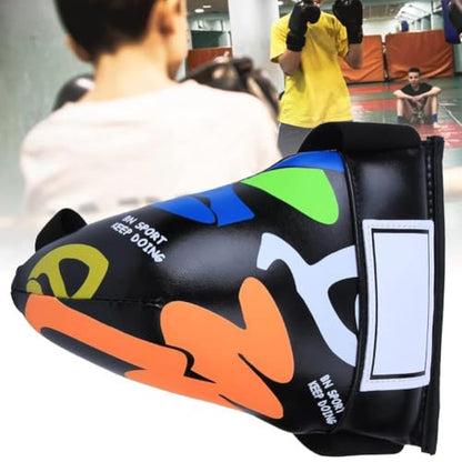 HERCHR Children Groin Guard, Boxing Kickboxing MMA Muay Thai Sparring Groin Guard Protective Gear for Sanda Taekwondo Training - color: Black