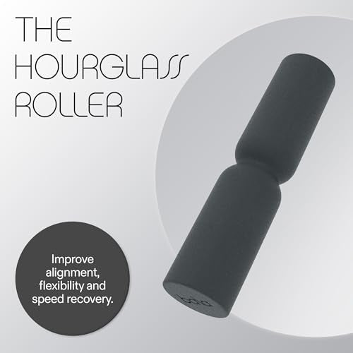 Bala Hourglass Foam Roller (Charcoal) - Soft Density Back Roller Foam for Physical Therapy, Deep Tissue Muscle Massage, Flexibility & Stretching - Workout Roller for Yoga, Neck, Back & Legs Exercise - color: Charcoal